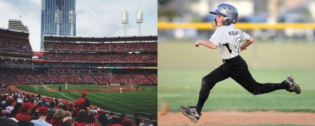 being in the stands vs. the field